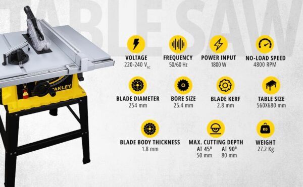 Table Saw |Model:  SST1801 - Image 5