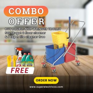 Double Mop Wringer Trolley
