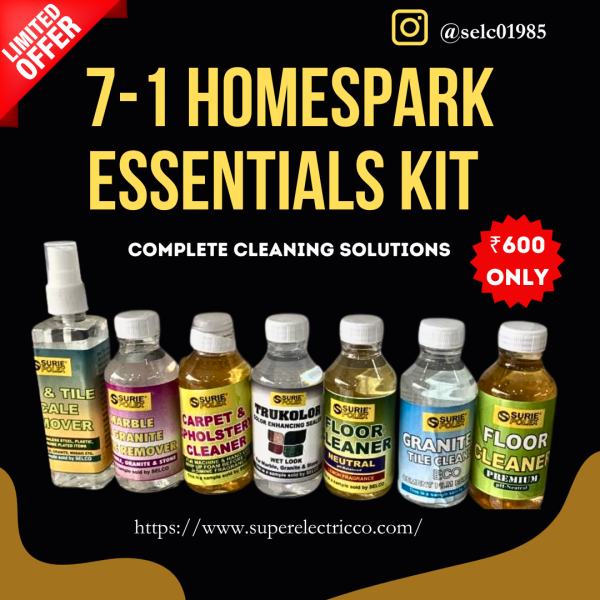 7-1  HomeSpark Essentials Kit  Complete Cleaning Solutions