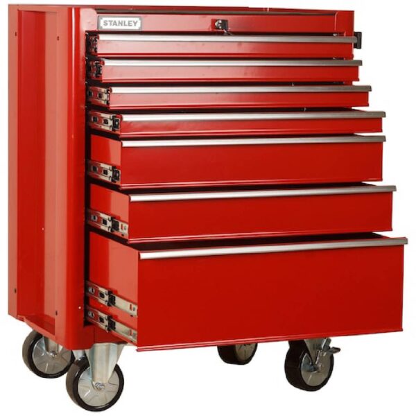 7 Drawer Roller Cabinet - Red Model No:  93-557L - Image 2