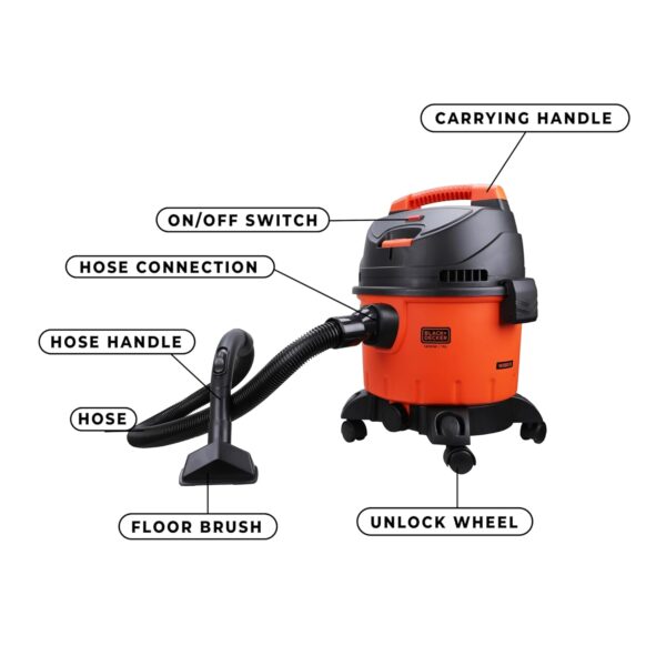 15 Liter Vacuum Cleaner Black + Decker I WDBD 15 - Image 6