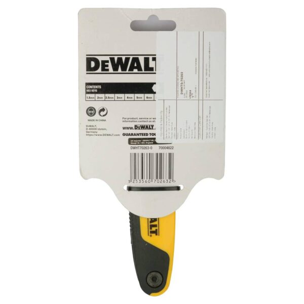 Folding Locking Hex Keys -  Metric Model No: DWHT0-70263 - Image 6