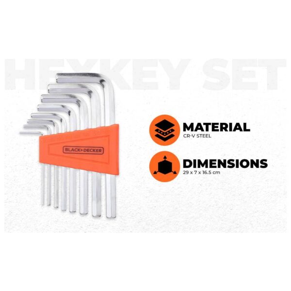 Hex Key Set Model No: BDHT81593 - Image 4