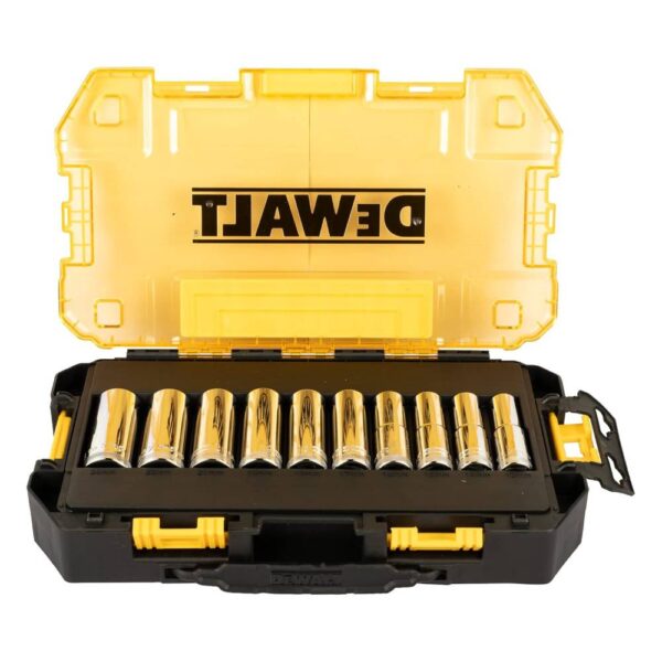 10pc 1/2" Deep Socket Set Model No:  DWMT73815-0 - Image 3