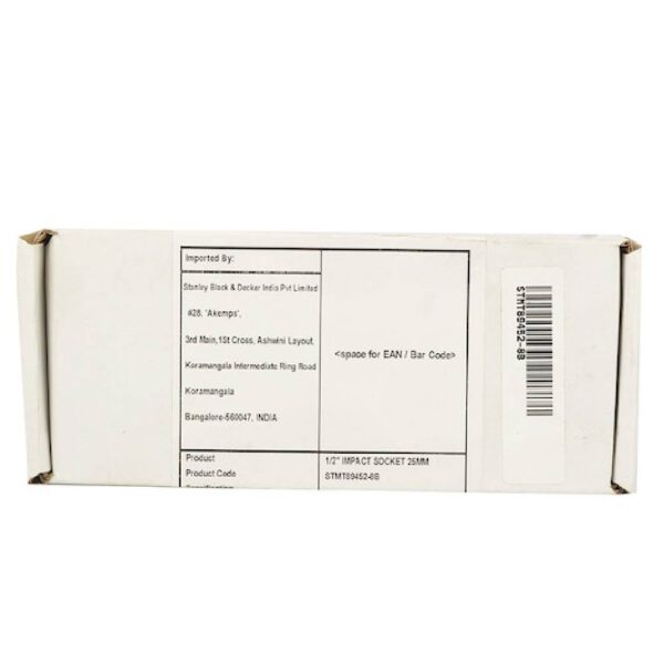 1/2" Impact Socket - Standard Model No: STMT89452-8B - Image 3