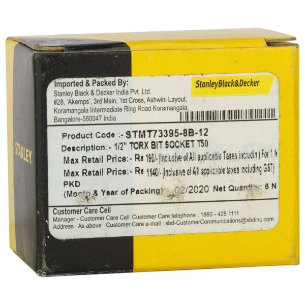 1/2" Torx Bit Socket Model No: STMT73395-8B - Image 7