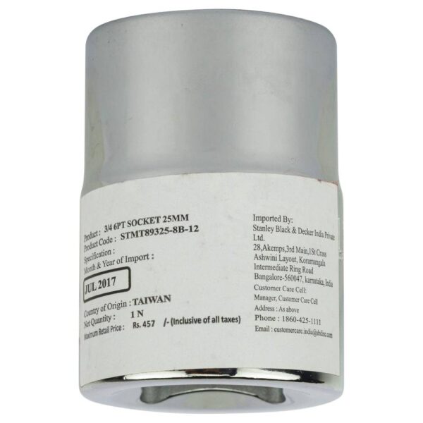 3/4" 6pt Socket Model No: STMT89325-8B - Image 6