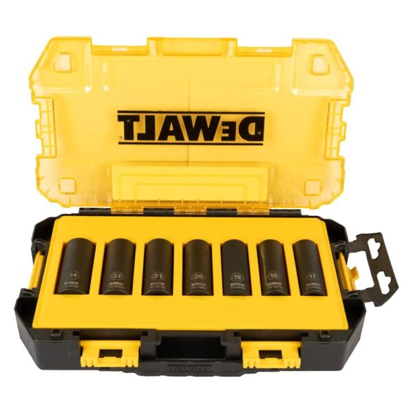 7pc 1/2" Deep Impact Socket Set Model No:  DWMT74737-0 - Image 2