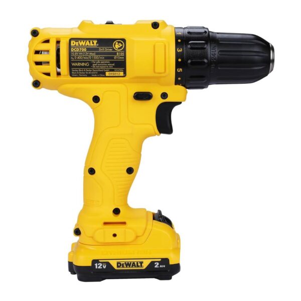 12v Drill Driver Model No: DCD700D2-B1 - Image 6