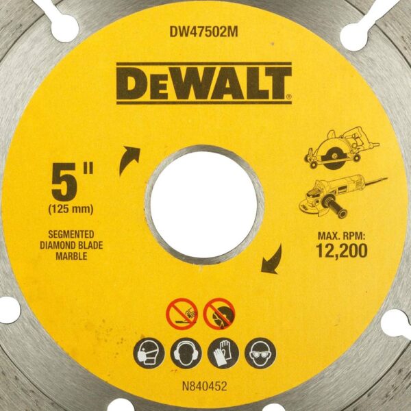 Dewalt  Diamond  Marble Cutting Blades Model No: DW47502MB25-IN - Image 3
